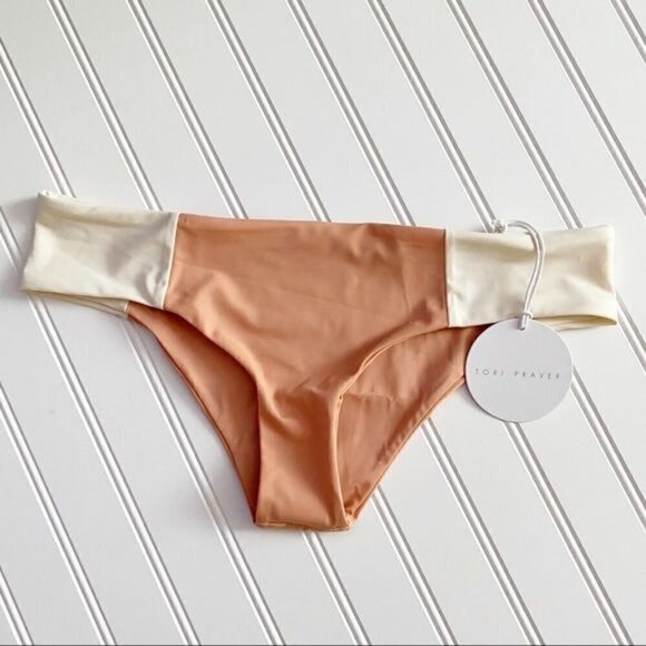 NWT Tori Praver Swim Macie Bikini Bottoms Bathing Suit Beach New Size Medium - Picture 3 of 8